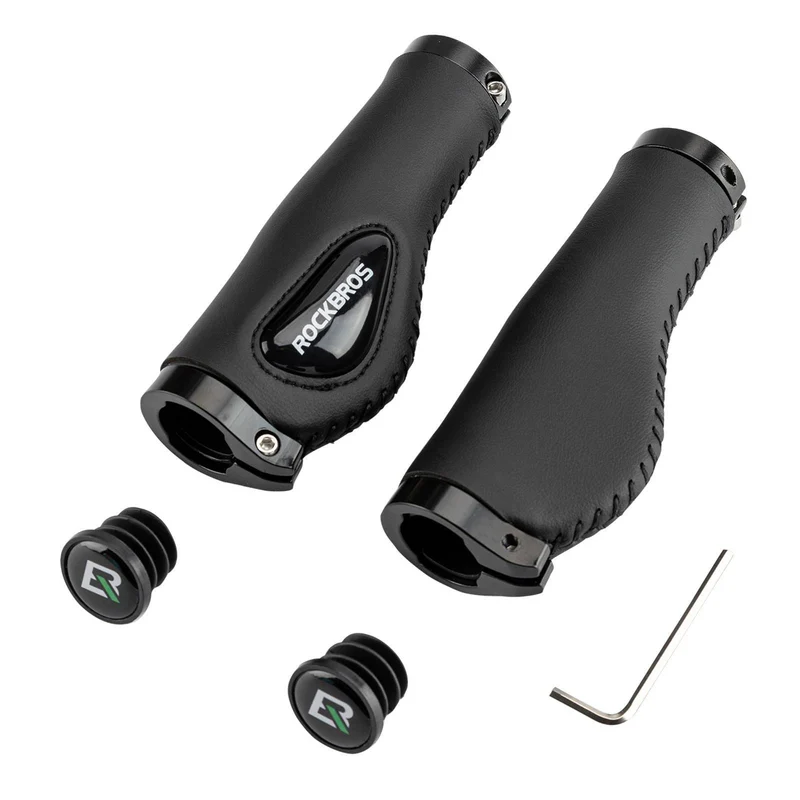 ROCKBROS Fahrradgriffe Ledergriffe voor Lenker met 22,2 mm Durchmesser