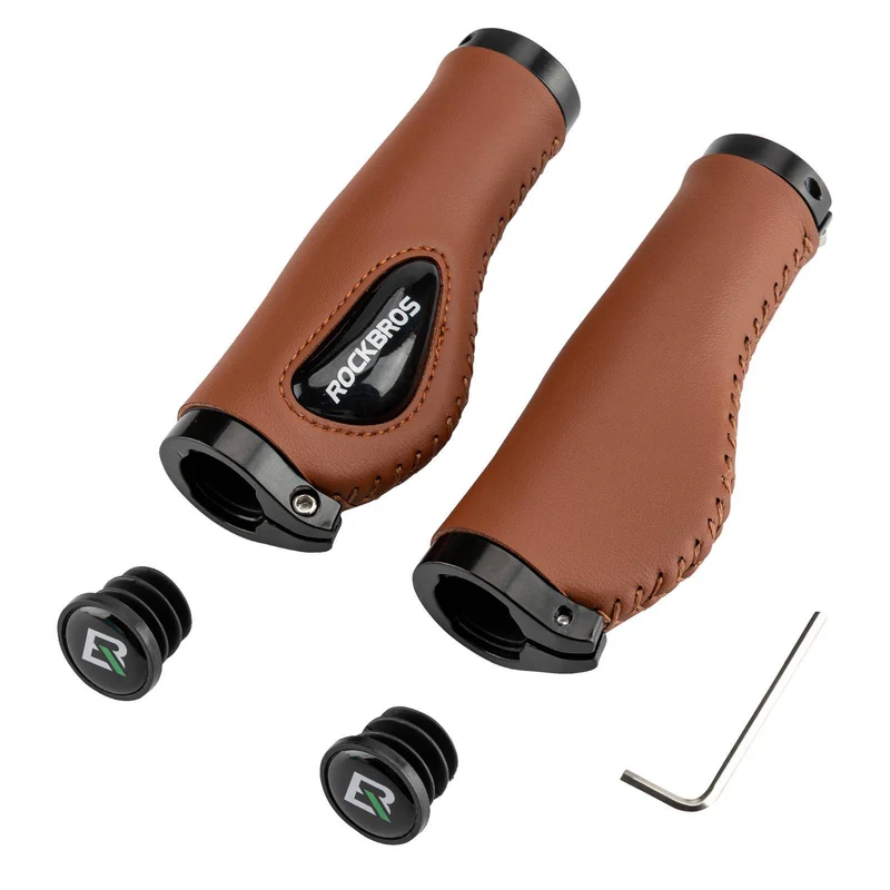 ROCKBROS Fahrradgriffe Ledergriffe voor Lenker met 22,2 mm Durchmesser