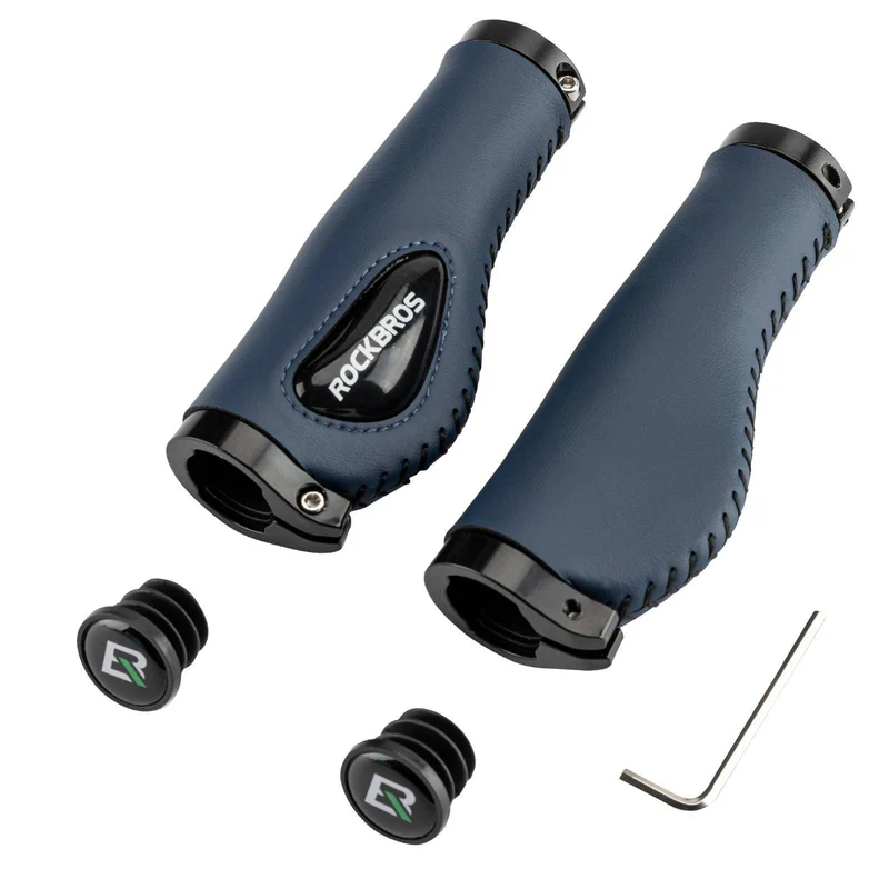 ROCKBROS Fahrradgriffe Ledergriffe voor Lenker met 22,2 mm Durchmesser