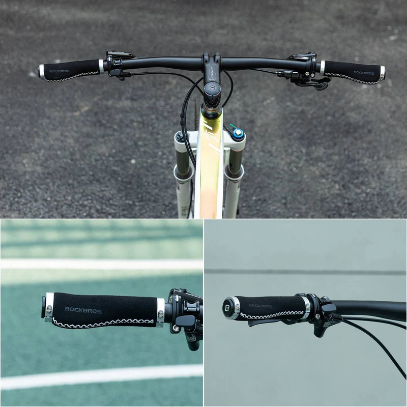 ROCKBROS Fahrradgriffe Ledergriffe voor Lenker met 22,2 mm Durchmesser