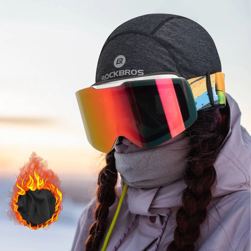 ROCKBROS Winter Fahrrad Mütze Winddicht Helmmütze met Brillenlöcher