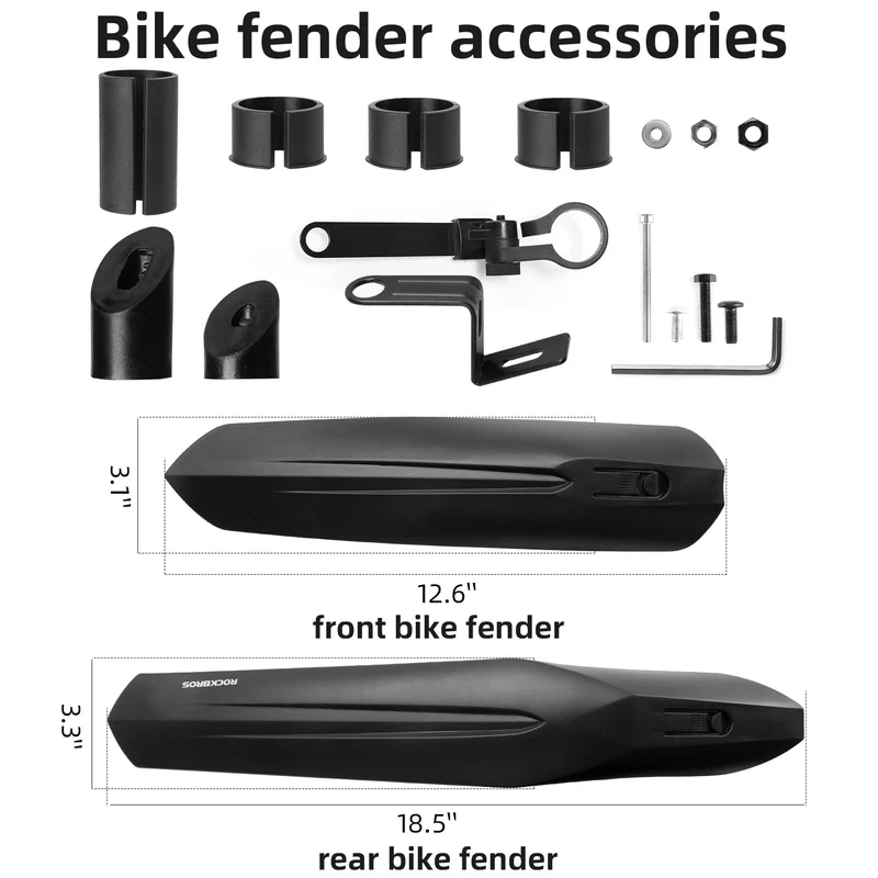 ROCKBROS Fahrrad Schutzblech Set Mountainbikes Universal Spritzschutz