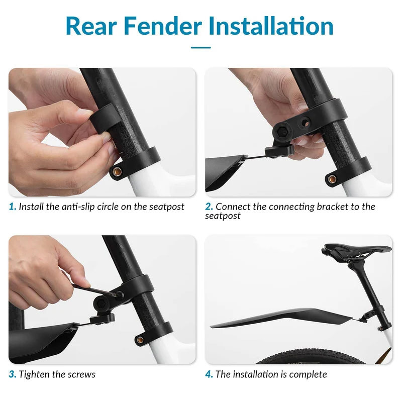 ROCKBROS Fahrrad Schutzblech Set Mountainbikes Universal Spritzschutz