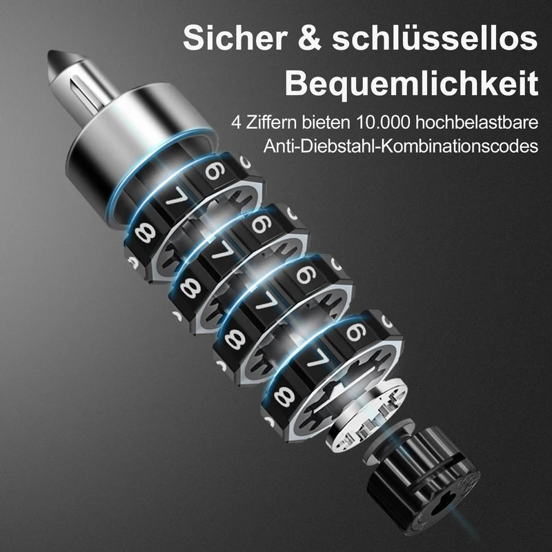ROCKBROS Zahlenschloss met 4-stelligem Zahlencode 96 cm Länge