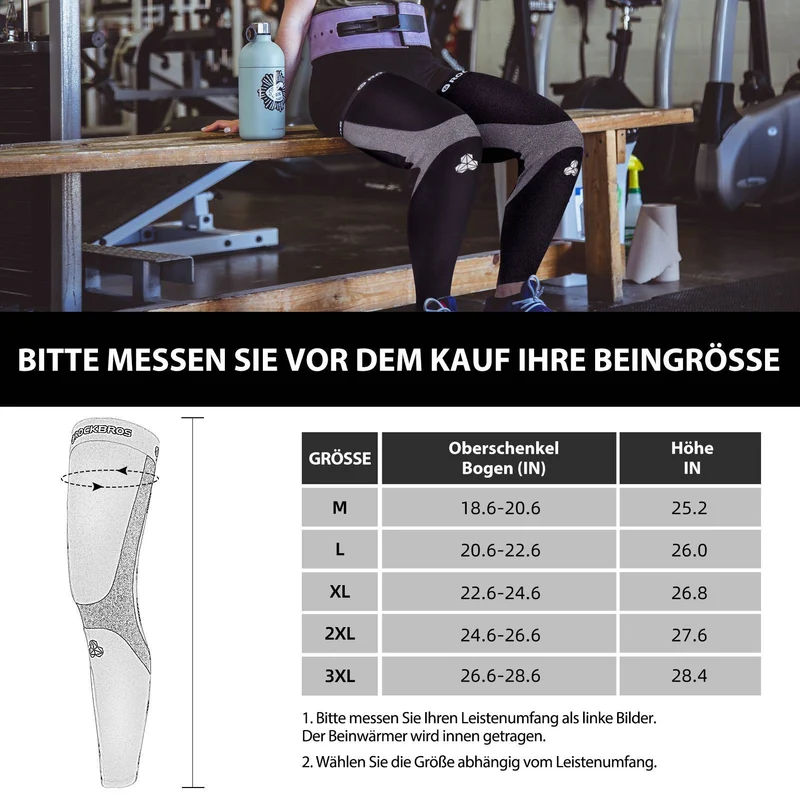 ROCKBROS Radsport Beinlinge Winter Beinwärmer voor Damen & Herren