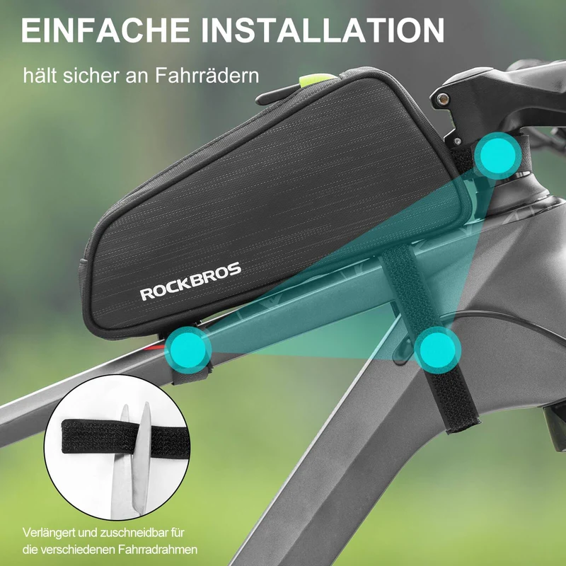 ROCKBROS Fahrrad Oberrohrtasche/Satteltasche 1,1L met Innenfächern