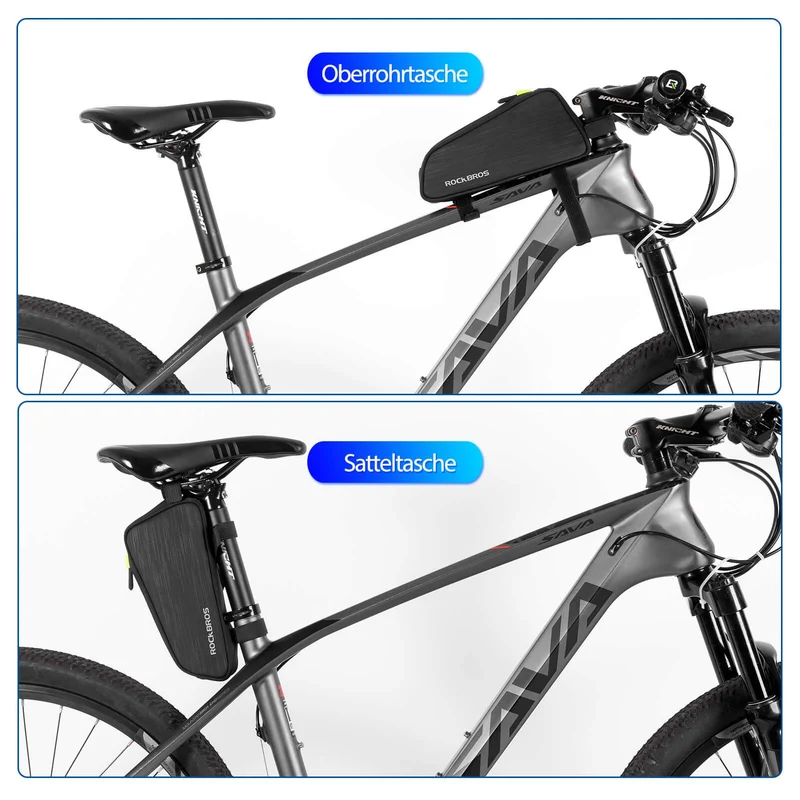 ROCKBROS Fahrrad Oberrohrtasche/Satteltasche 1,1L met Innenfächern