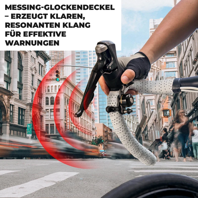 Rennrad MTB Fahrradklingel met Doppel-Klopfer 180° drehbar