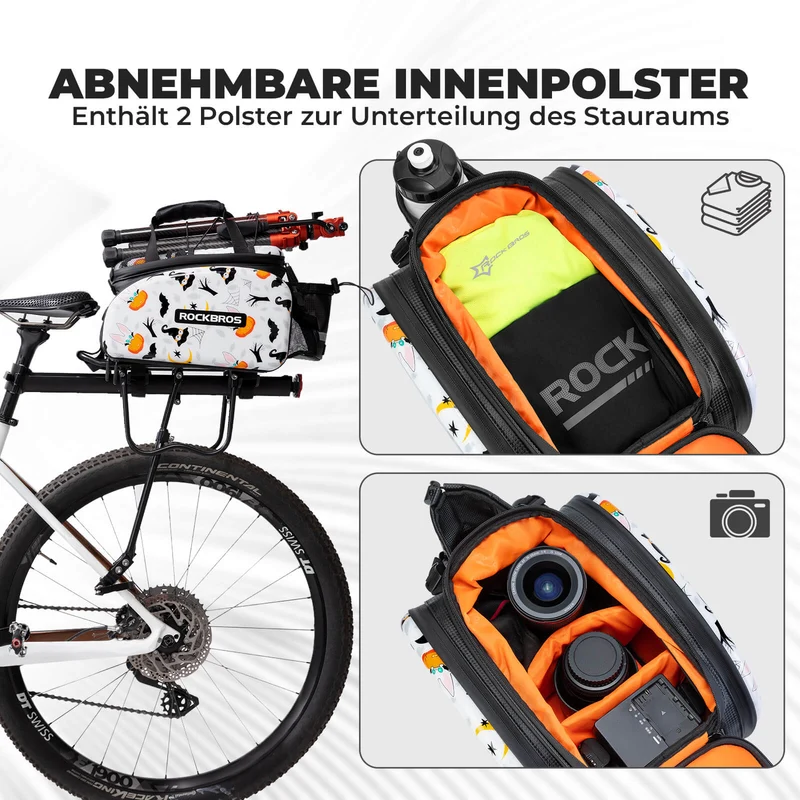 ROCKBROS Fahrrad Gepäckträgertasche 17-35L met regenhoes