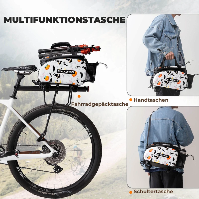 ROCKBROS Fahrrad Gepäckträgertasche 17-35L met regenhoes
