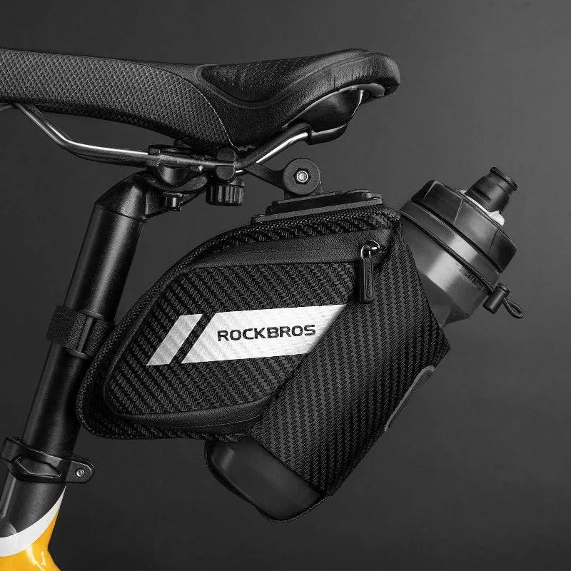 ROCKBROS Satteltasche Fahrradsitz Tas met Flaschenhalter Zwart 1L