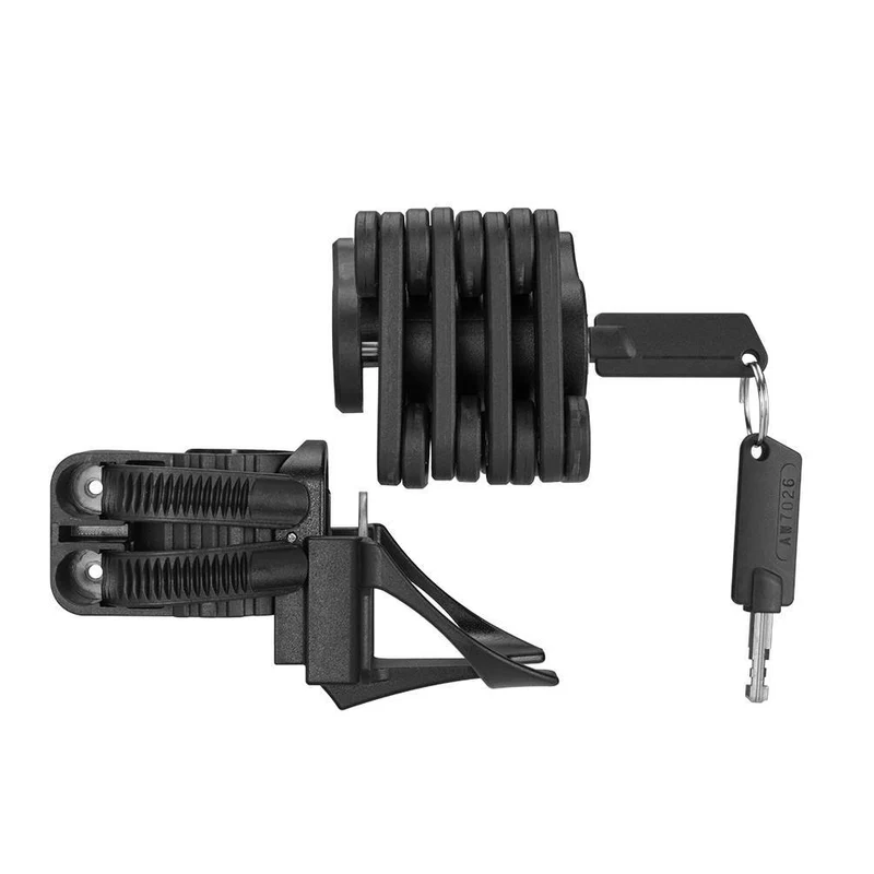 ROCKBROS Fahrradschloss Faltschloss 70 cm Lang Schwarz