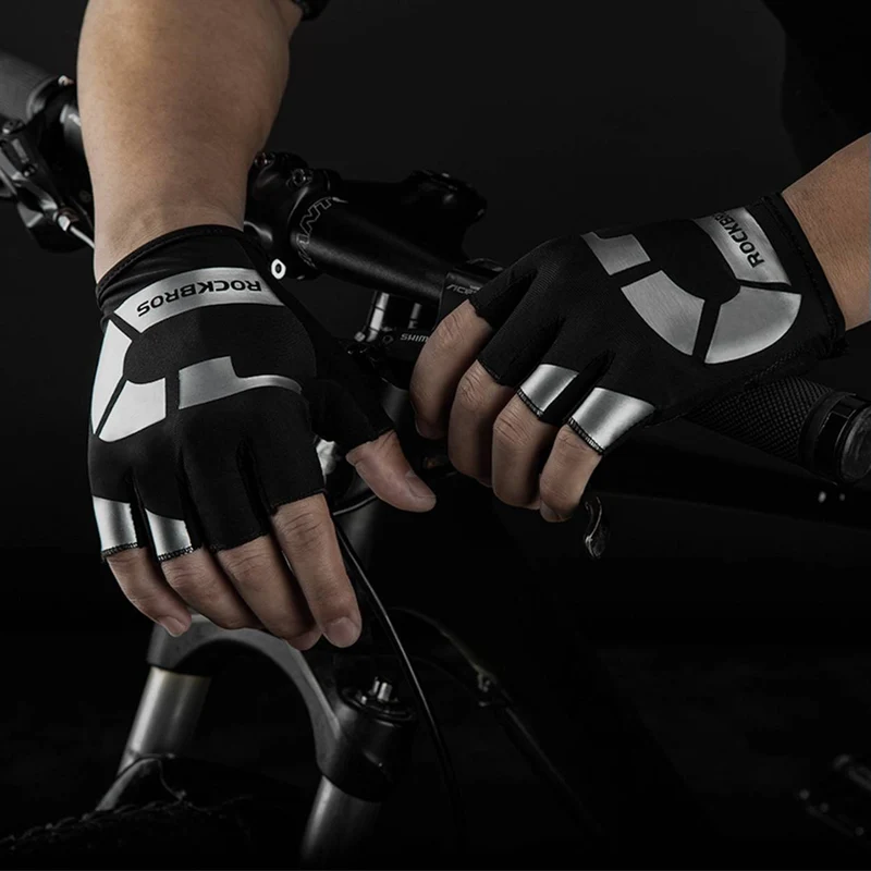 ROCKBROS Frühlings- en Herbst-Sport-Reithandschuhe Anti-Rutsch en reflektierend