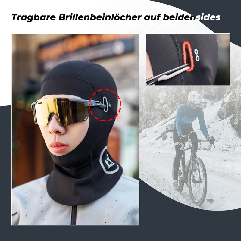 Балаклава ROCKBROS Motorrad Helmhaube Atmungsaktive für Fahrrad & Ski Unisex