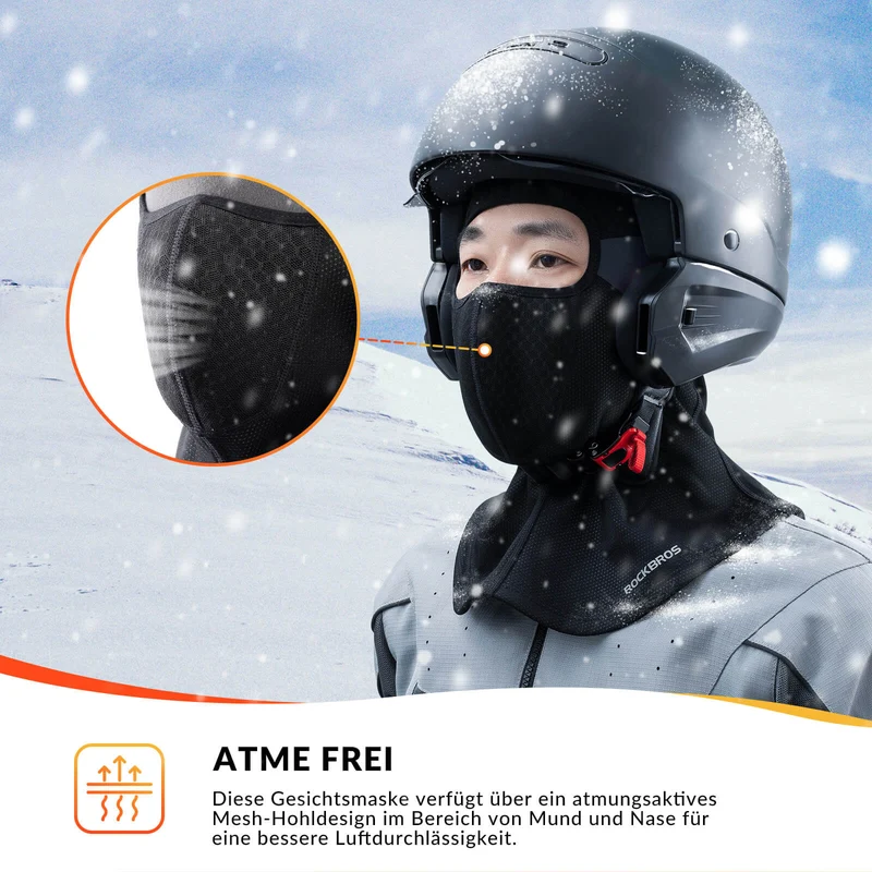 ROCKBROS Sturmhaube Зімовая Балаклава Gesichtsmaske Warm Winddicht