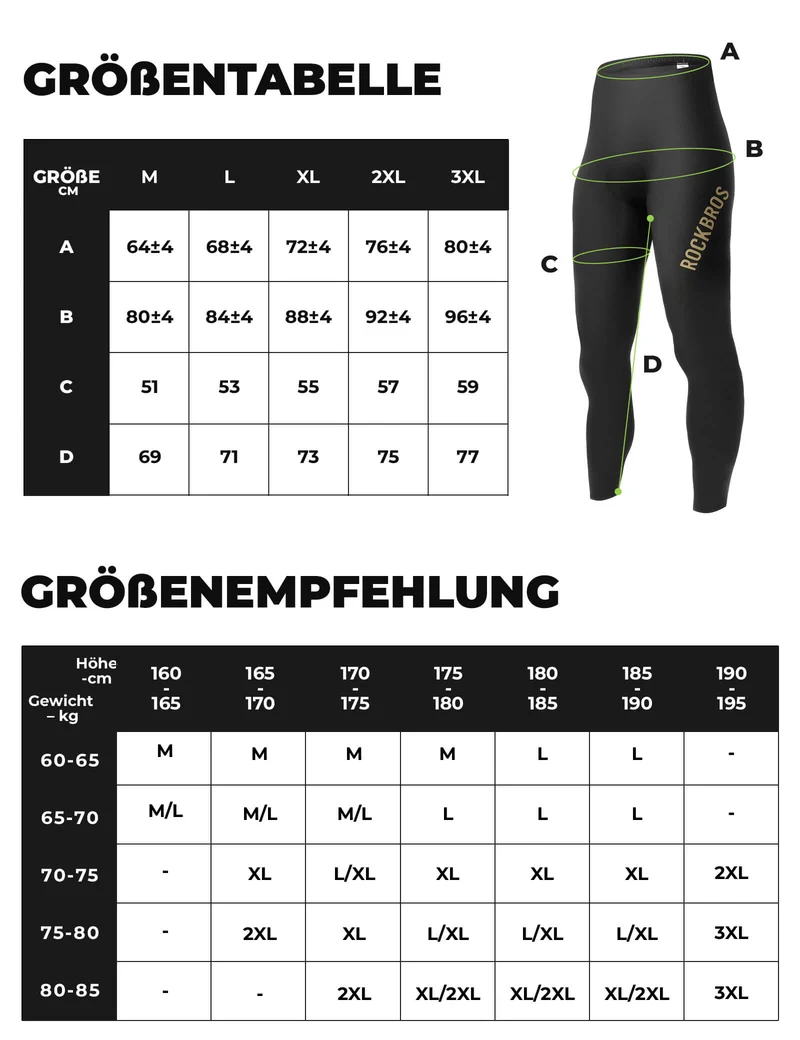 Fahrradhose Lang Gepolstert Nahtlos Schnelltrocknend Herren