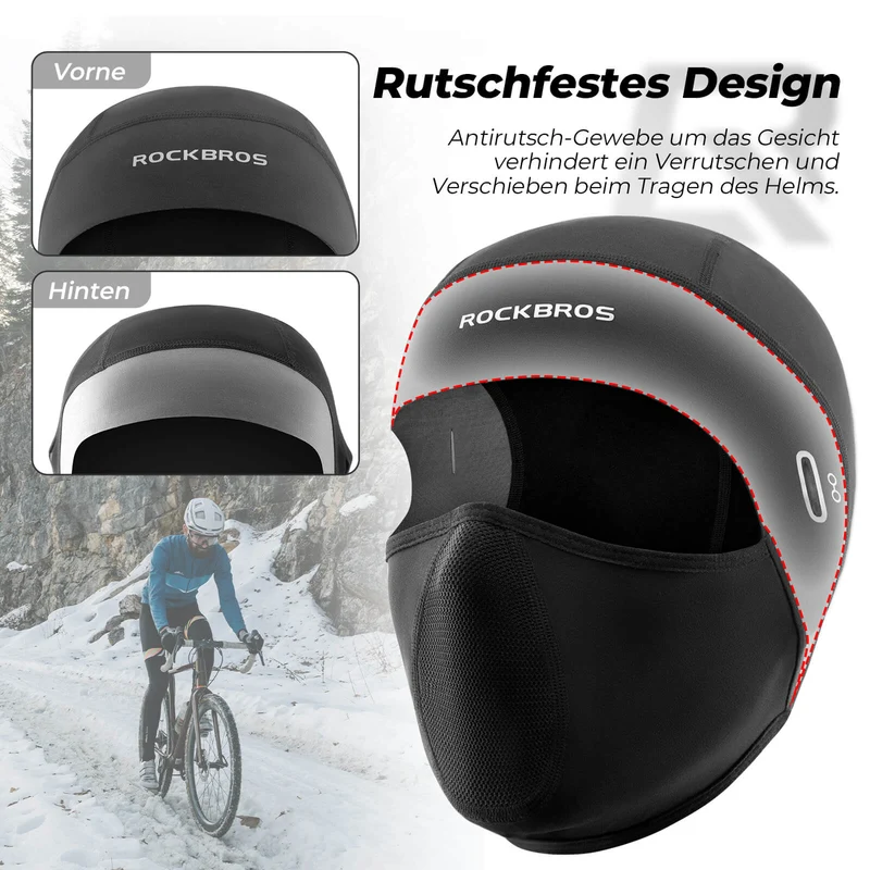 ROCKBROS Sturmhaube Balaclava Fleece Unterhelm voor Fahrrad en Ski