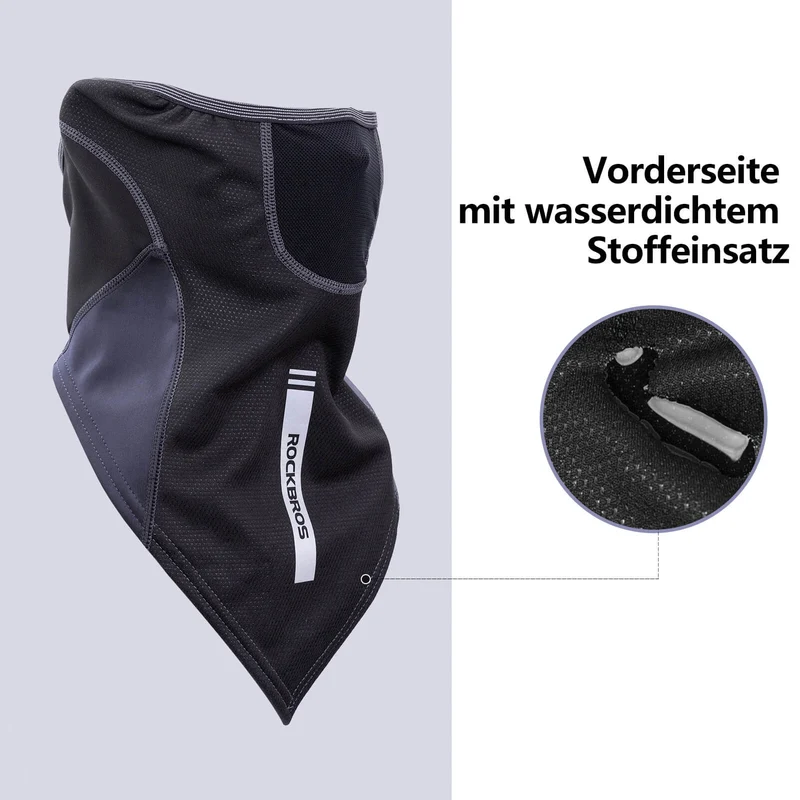 ROCKBROS Winter Multifunkionstuch Sturmhaube Herren Warm Winddicht Grau