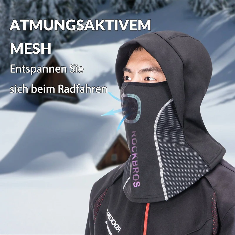 ROCKBROS Sturmhaube met actieve mesh voor outdoorsport unisex