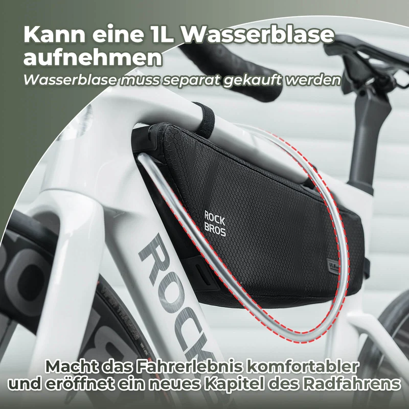 ROCKBROS Fahrrad Rahmentasche Dreiecktasche Wasserabweisend 2,9L Zwart
