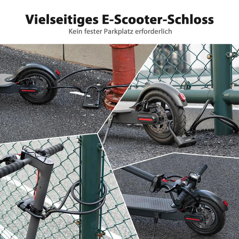 Fahrradschloss Zahlenschloss U-Bügelschloss mit Kabel прыбл. 1.1 м