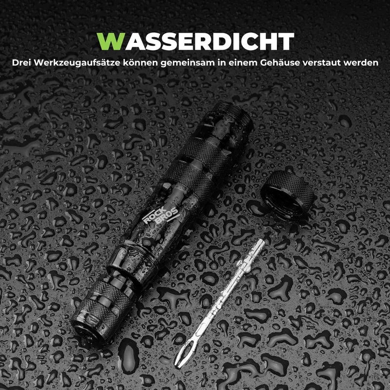 Tubeless Reifenpannenset met Gummistopfen, Aluminiumgehäus, Griff