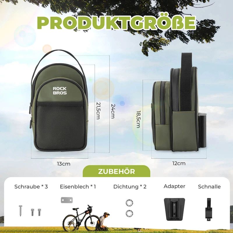 Lenkertasche voor Klapprad/Brompton 1,8L