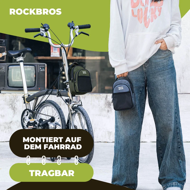 Lenkertasche voor Klapprad/Brompton 1,8L