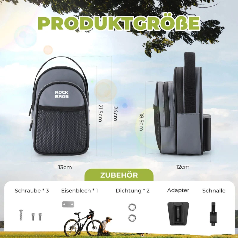 Lenkertasche voor Klapprad/Brompton 1,8L
