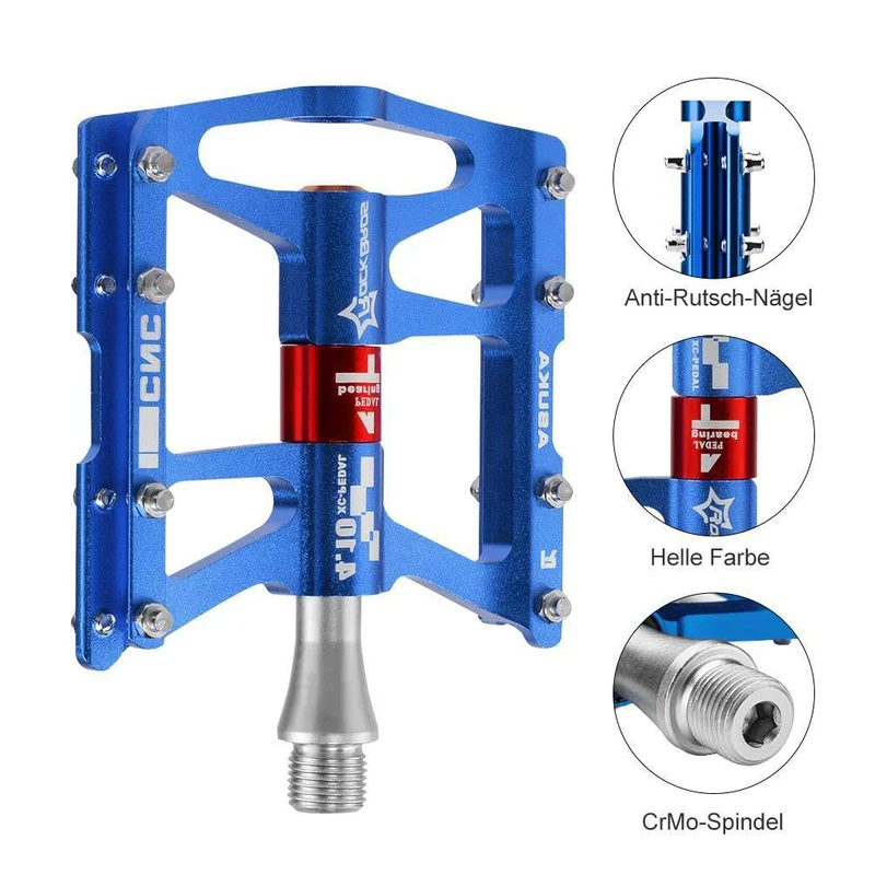ROCKBROS Fahrrad Pedale 9/16 voor MTB/BMX/Rennrad 4 afgedichte lagers
