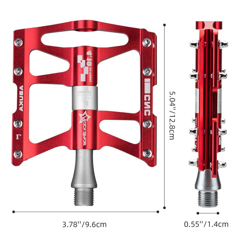 ROCKBROS Fahrrad Pedale 9/16 voor MTB/BMX/Rennrad 4 afgedichte lagers