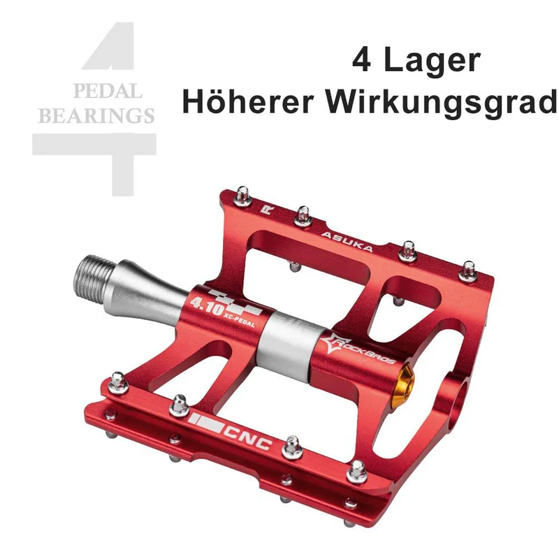 ROCKBROS Fahrrad Pedale 9/16 voor MTB/BMX/Rennrad 4 afgedichte lagers