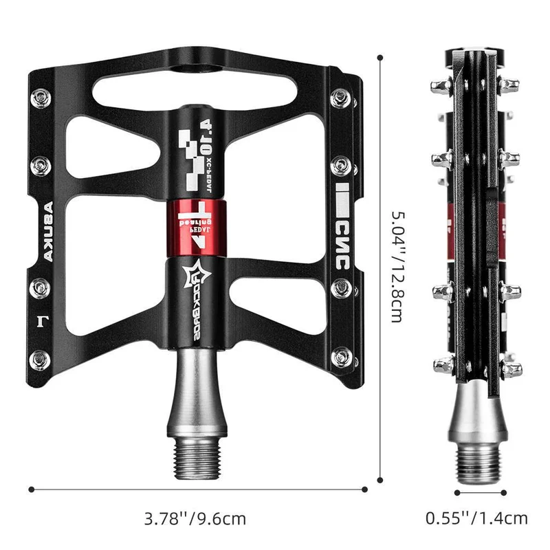 ROCKBROS Fahrrad Pedale 9/16 voor MTB/BMX/Rennrad 4 afgedichte lagers