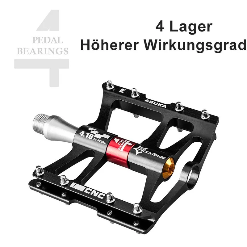 ROCKBROS Fahrrad Pedale 9/16 voor MTB/BMX/Rennrad 4 afgedichte lagers