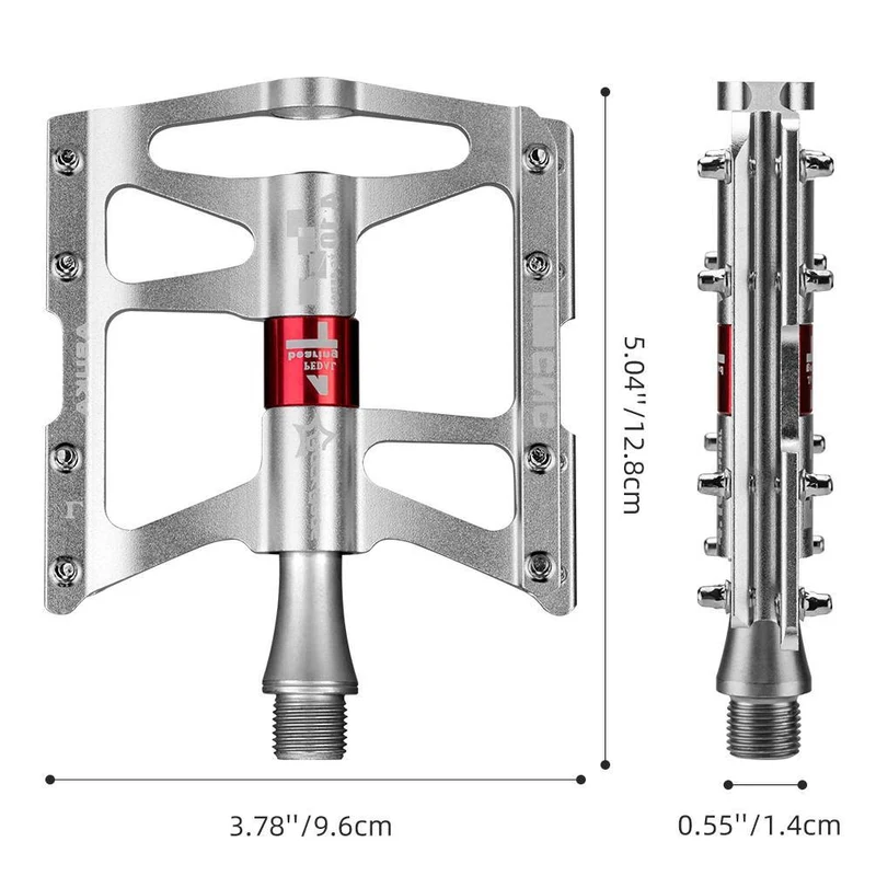 ROCKBROS Fahrrad Pedale 9/16 voor MTB/BMX/Rennrad 4 afgedichte lagers