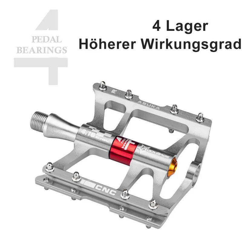 ROCKBROS Fahrrad Pedale 9/16 voor MTB/BMX/Rennrad 4 afgedichte lagers