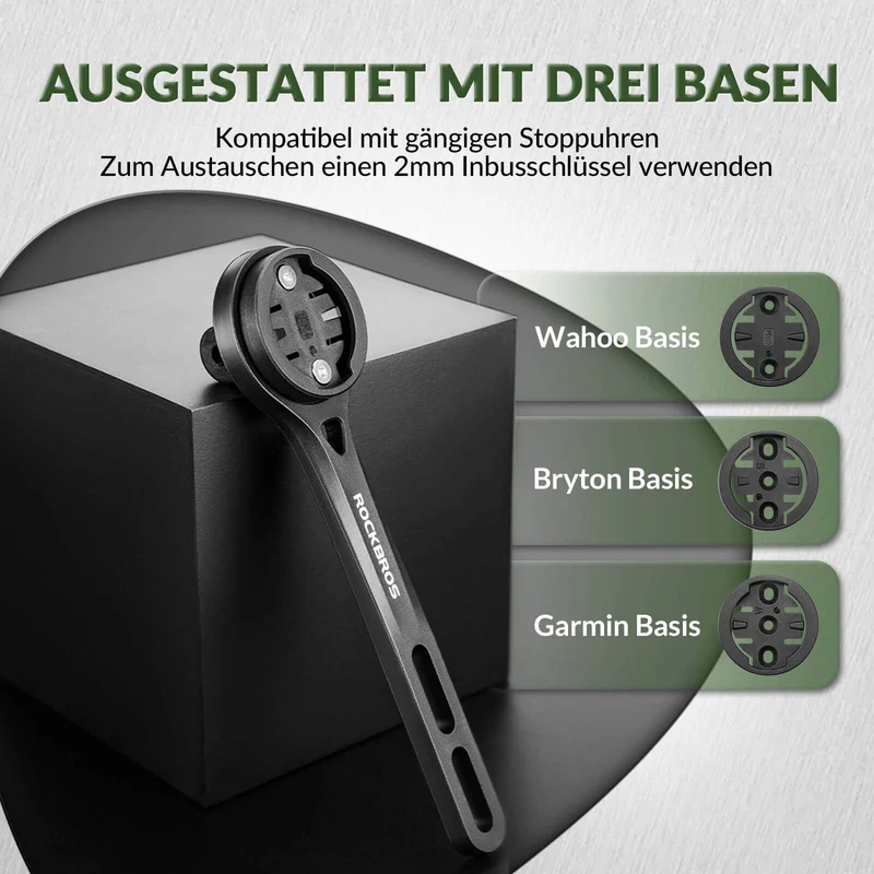 ROCKBROS Fahrradcomputer Halterung Compatibel mit Garmin/Wahoo/Bryton/GPS