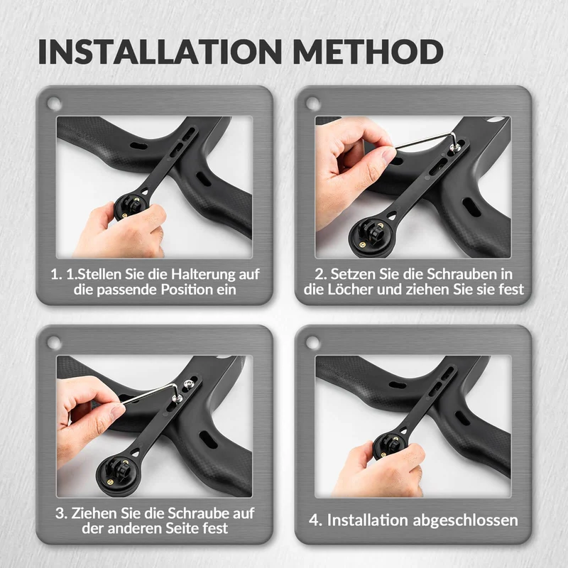 ROCKBROS Fahrradcomputer Halterung Compatibel mit Garmin/Wahoo/Bryton/GPS