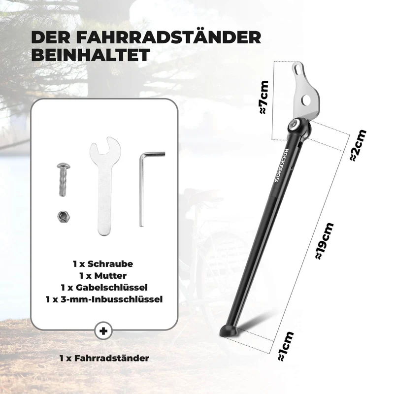 Fahrradstanders voor Falträder Seitenstanders voor Brompton 16 Zoll