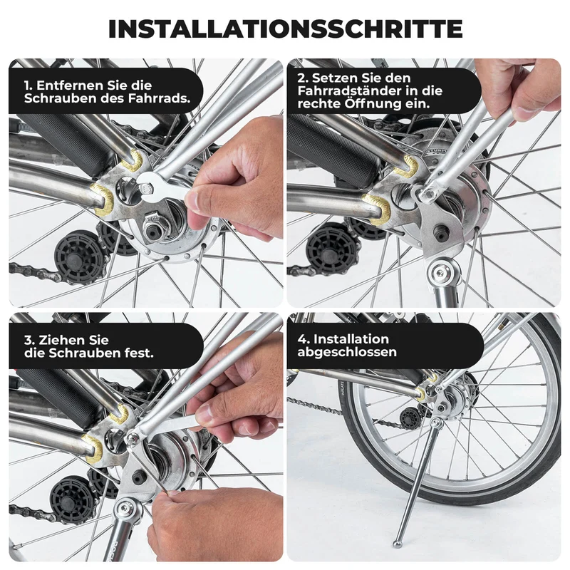Fahrradstanders voor Falträder Seitenstanders voor Brompton 16 Zoll
