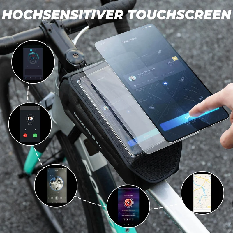 ROCKBROS Fahrradtassche Wasserdicht Handig Touchscreen voor Smartphone 6,8 Zoll