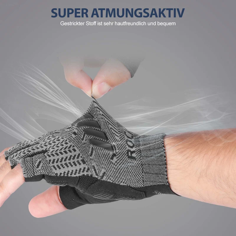 ROCKBROS Half Finger Амартызацыя Cycling Handschuhe Sommer Herren