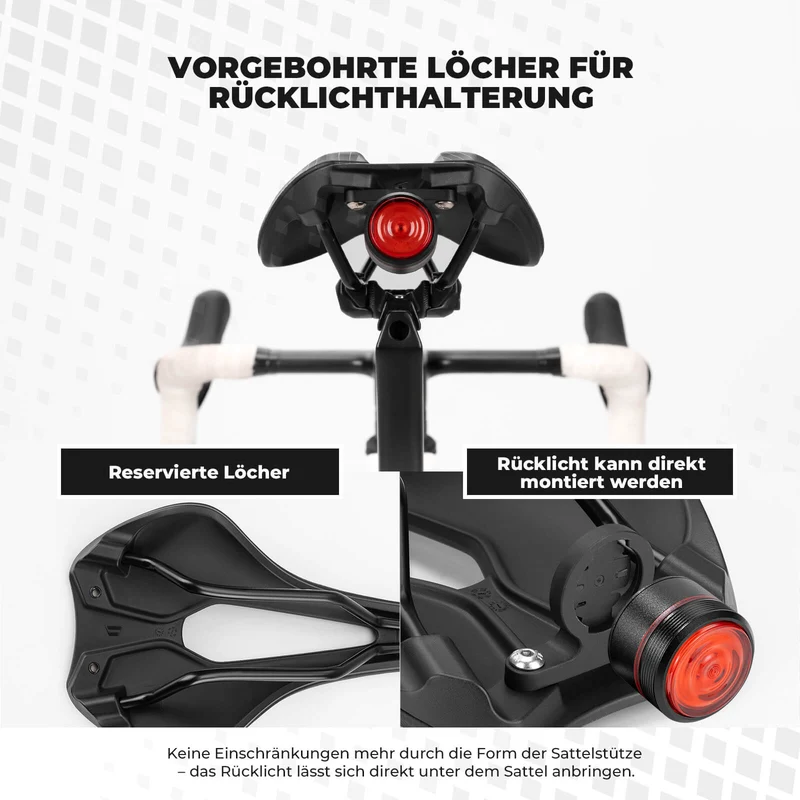 Fahrradsattel Wasserdicht bereit für Rücklichtmontage Herren/Damen