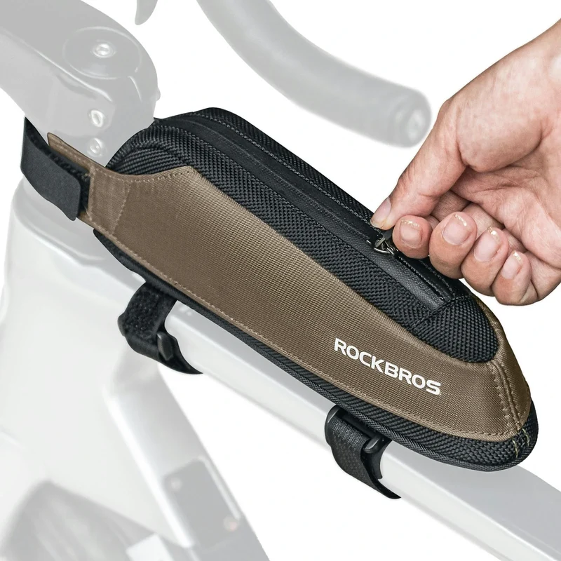 ROCKBROS Fahrradtassche Reflektierende Oberrohrtassche Dunkelgrün 0.65L