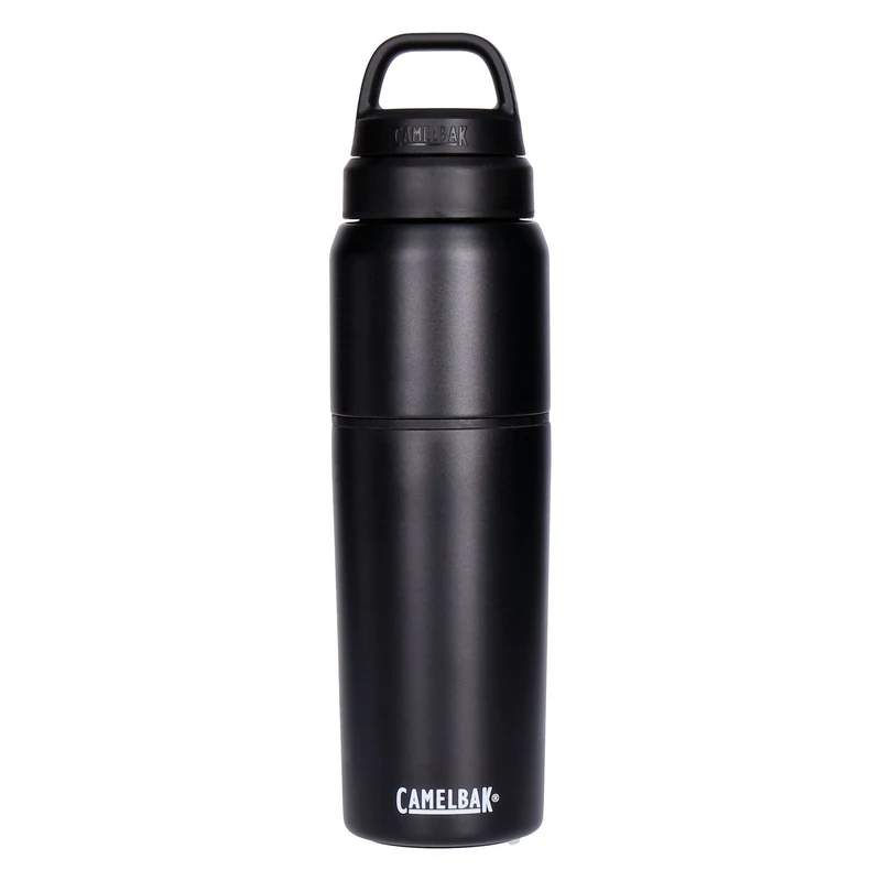 CamelBak MultiBev 650ml + 500ml schwarz - 2-in-1 vakuumisolierte Edelstahl-Flasche mit Becher