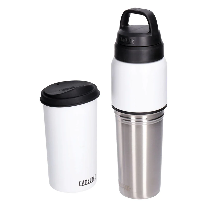 CamelBak MultiBev 650ml + 500ml weiß - 2-in-1 vakuumisolierte Edelstahl-Flasche mit Becher