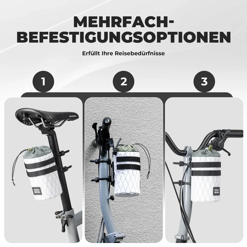 Fahrrad Lenkertasche 1.2L voor Trinkflaschen Ø10 cm
