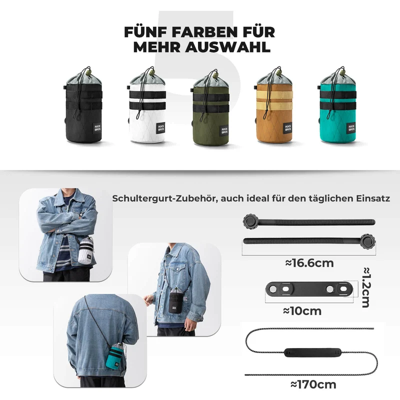 Fahrrad Lenkertasche 1.2L voor Trinkflaschen Ø10 cm