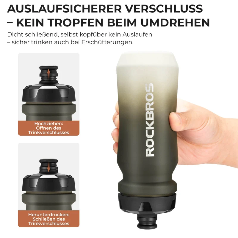 Fahrradflasche met auslaufsicherem Pull-Top-Verschluss 600/750ml