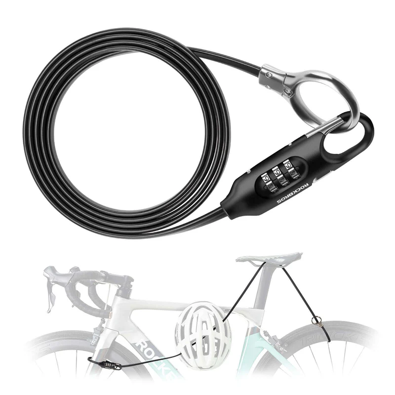 ROCKBROS Fahrradschloss Kabelschloss 150cm met Zahlencode Anti-Diebstahl